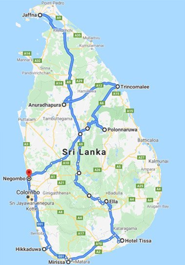 15 Days sri lanka tour idea