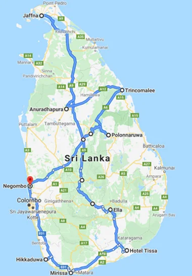 15 Days sri lanka tour idea